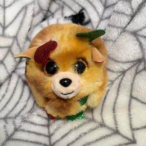Ty Fudge Plush Toy with Brown and Yellow Fur